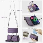iPhone 13 case, zipper wallet with 7 cards, leather magnetic flip-flop wristband
