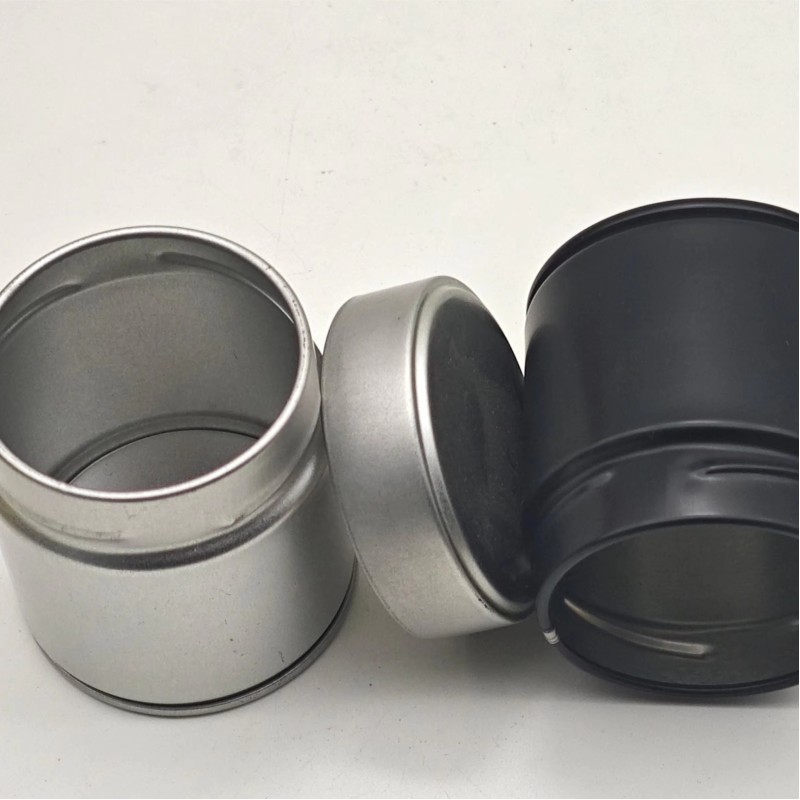 Offset Printed Round Tin Jars for Tea Candy Food Coffee Matcha Packaging Durable Metal Material