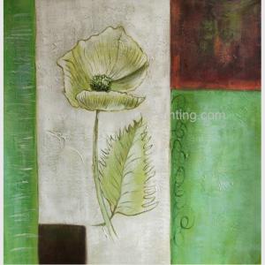 China Modern Abstract Flower Oil Painting On Canvas , Stretched Canvas Painting For Wall DéCor wholesale