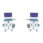 Hospital 1080mm Medical Anesthesia Cart With Storage Box Blue