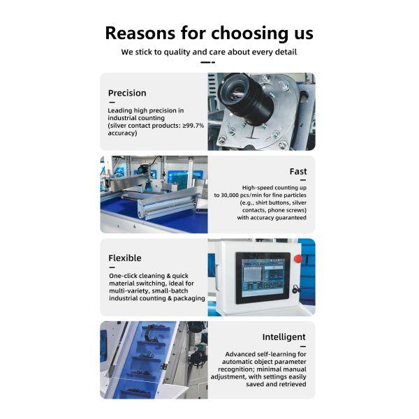 High-precision Automatic Counting Packing Machine for Plastic Components, Caps, Rubber, Silicone & Hardware
