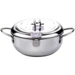 Custom Deep Frying Pots Restaurant Kitchen Fryer Pot Round Body Designed
