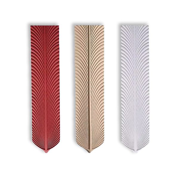 3D Faux Feather Texture PU Stone Polyurethane Waterproof Realistic Surface For Hotel