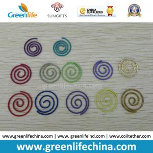 China Colorful Round Spiral Shape Fashionable Paper Clips Round Cord and Flat Cord Both Available on sale