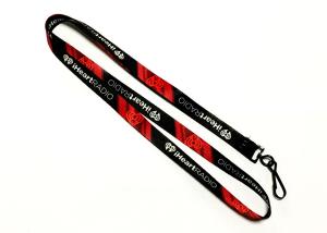 China Black J Hook Dye Sublimation Lanyards 10mm Wide For Camping Trade Show Exhibition Event wholesale