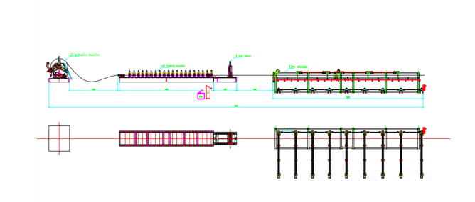Triple Layer Roof Sheet Roll Forming Machine Corrugated Tile
