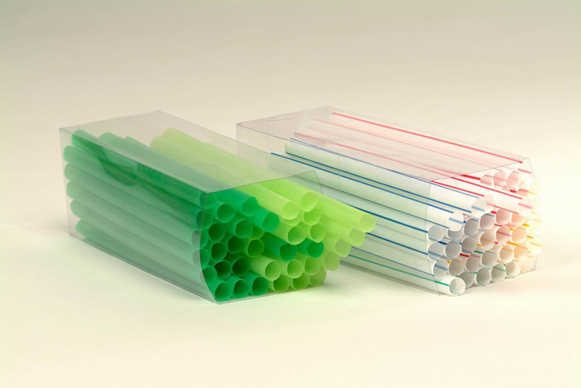 Three Colors PP, PLA Drinking Straw Making Machine 55mm Screw Size