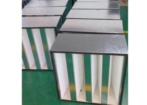China H14 V Bank HEPA Filter High Air Flow Galvanized / Stainless Steel Frame wholesale