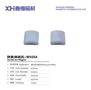 China Hard Permanent Magnet Ferrite Sintered At High Temperatures For Motorcycle Motors W021A wholesale