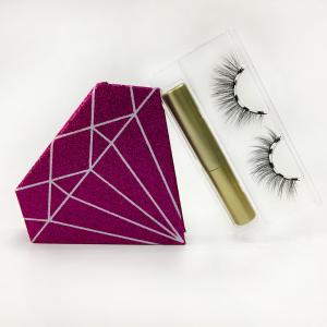 China Create Own Brand Eyeliner Magnetic Eyelashes / 3D Faux Mink Magnetic Eyelash wholesale