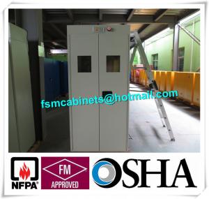 China Fire Resistance Gas Cylinder Storage Cabinet , Gas Detector Industrial Safety Cabinet wholesale