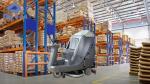 Large Long Range Ride On Floor Scrubber For Warehouse Cleaning