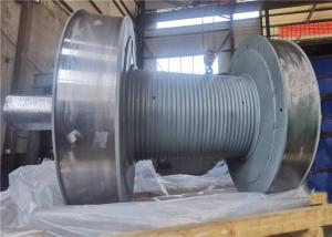 China Steel Galvanized Rope Winch Drum With Lebus Grooves For Oofsore ISO BV CE Certified wholesale