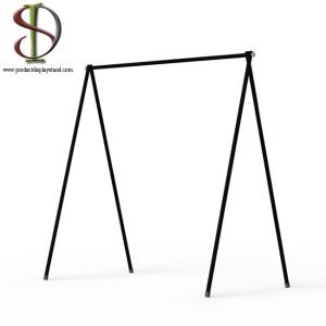 China Economical and Practical Folded Garments Metal Clothing Display Rack wholesale