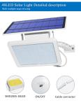 1000 Lumens Wall Mounted Solar Light 5500mAh Battery LED Outdoor Lighting
