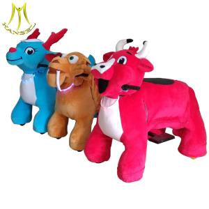 China Hansel fair attractions children electric motorized plush riding animals wholesale