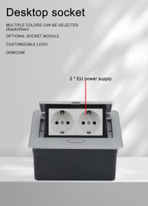 China Multifunctional Zinc Alloy Desktop Office Pop Up Desk Power Outlets wholesale