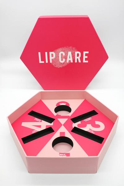 Lip Care Custom Makeup Packaging Special Shape Recyclable Paper Cosmetic