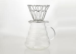 China High Borosilicate Coffee Pot With Stasinless Steel Collapsible Shelves wholesale