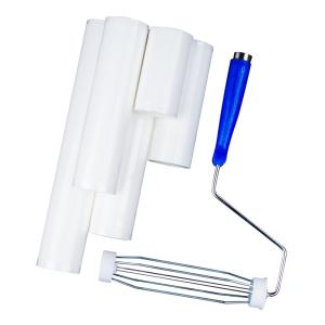 China 6 Inch 150mm Cleanroom Sticky Roller Refillable Dust Remover Roller For Cleanroom wholesale