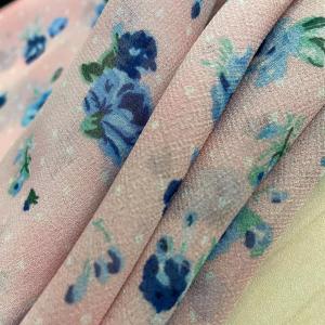 China 100gsm Satin Chiffon Spandex Polyester Fabric Printed wholesale