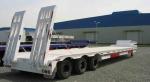 80 Tons Gooseneck Low Bed Semi Trailer For Construction High Performance