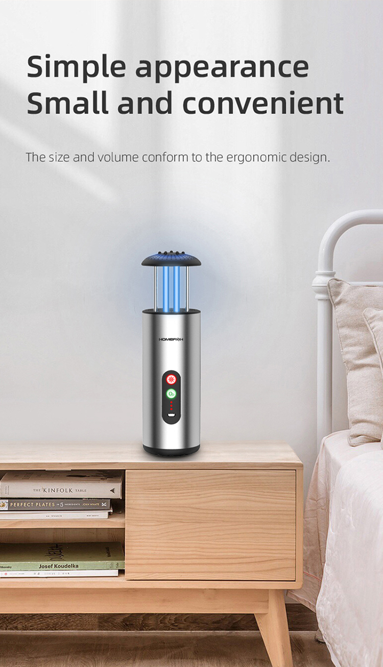 Homefish ODM Smart Car Air Purifier Car Purificatore Purificador De Aire Ozono Auto Air Disinfection Multifunctional Ionizer