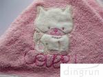 Animal Design Kids Bath Towel With Hood 100% Cotton Soft Touch AZO Free