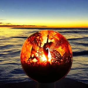 China Garden Fire Sphere Manual Ignition Round Steel Fire Pits outdoor wholesale