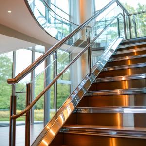 China Durable Stainless Steel Handrails with 10mm Side Thickness for Glass Railings wholesale