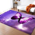 Butterfly Living Room Floor Carpets Large Dining Room Rugs Machine Washable