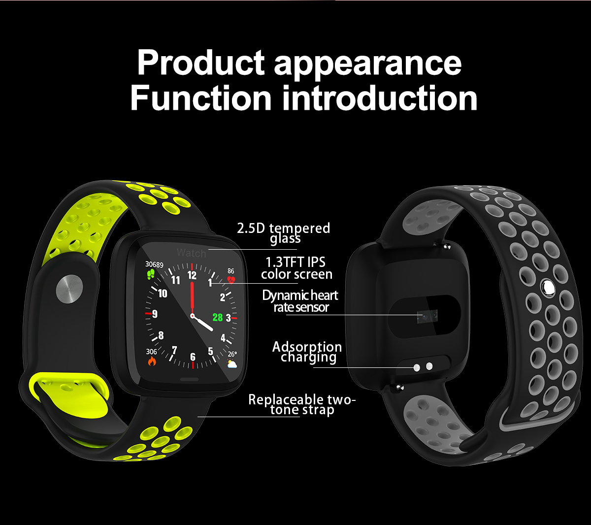 IP67 TPU Silicone Strap Smart Watch 170 MAh Health Sleep Monitoring Smartwatch Speech Recognition