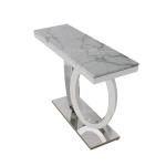 Stable 20mm SS Console Table European Style Grey Marble Top