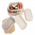 Cheese Rectangular 1300ml Disposable Paper Soup Bowls Biodegradable Salad Food
