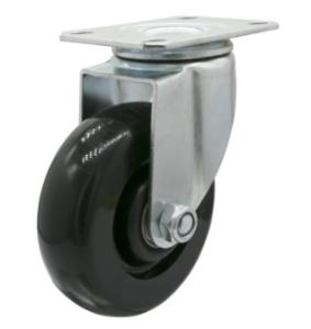 China 4 Inch Nylon Wheels With Bearings Swivel Caster PP Caster Wheels Zinc Coated wholesale