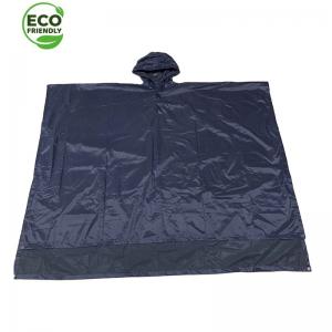 China Custom 50*80'' RPET Unisex Reusable Raincoat Blue Eco Friendly Accessories Outdoor on sale