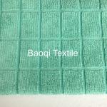 Green 260gsm solid microfiber dish rags，tea towels wipes,double side kitchen