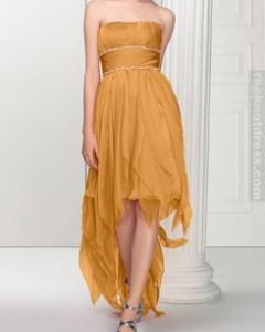 China Fabulous Strapless Evening Dresses In Yellow For All Occasions wholesale