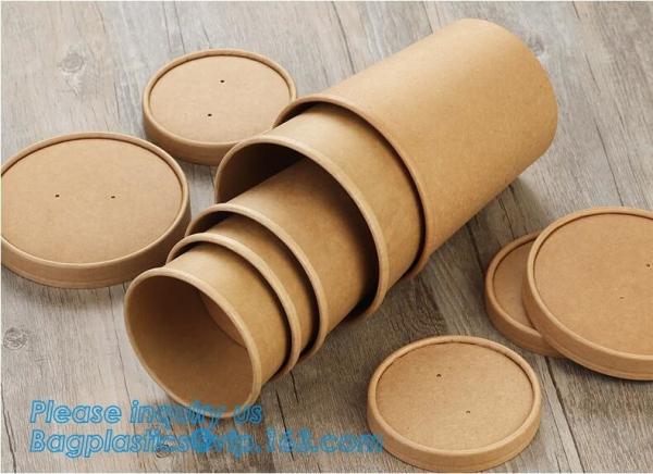 Disposable kraft paper soup cup_Double wall disposable hot coffee kraft paper