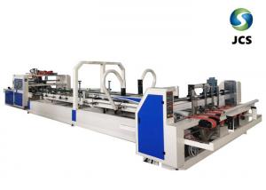 China White Blue Carton Box Folding Machine , High Speed  Automatic Gluing Machine wholesale