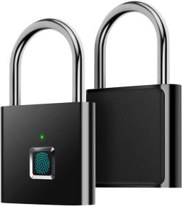 China Biometric Smart Fingerprint Padlock USB Charging For Gym School wholesale