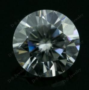 China 1ct Round Synthetic White Moissanite Diamond Stone For Sale wholesale