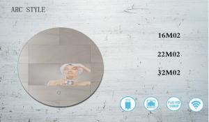 China Motion Sensor Home 32 Inch Round Touch Screen Smart Mirror wholesale