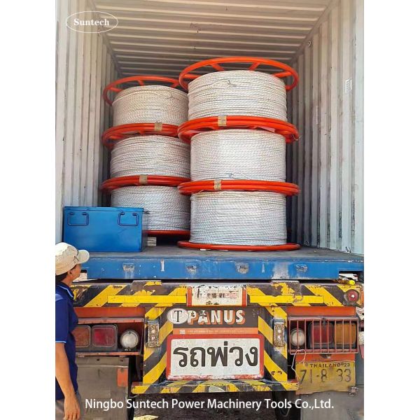 Anti Twist Galvanised Steel Cable Pilot Wire Rope For Transmission Line
