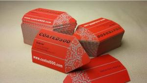 China Fashion Design Silk Laminated Business Cards With Die Cutting SGS Approved wholesale