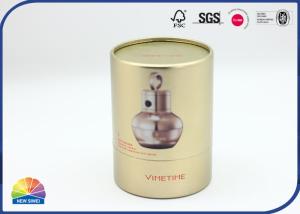 China Matte Lamination Paper Packaging Tube Gold Hotstamping For Luxury Product wholesale