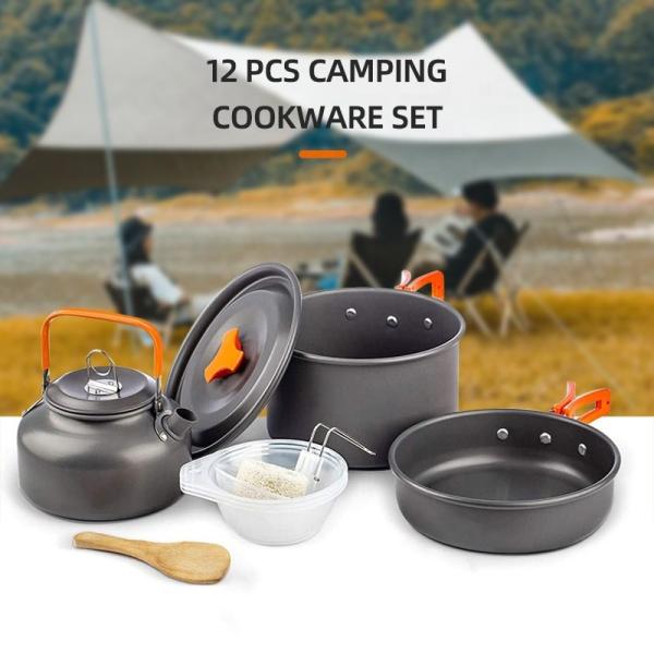 Factory Wholesale Multi-Color Outdoor Cooking Pot Set Durable Ware Tea Pot And
