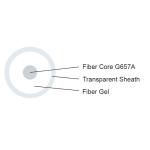 FTTH Invisible Fiber Optic Cable G657 Transparent Sheath Indoor Wiring 0.9 1.2mm