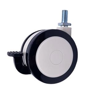 China Swivel Polyurethane Twin Wheel Threaded Stem Hospital Bed Casters wholesale