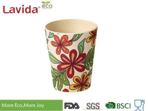 China Christmas Design Bamboo Fiber Cup , Shatter Proof Biodegradable Bamboo Eco Mug wholesale